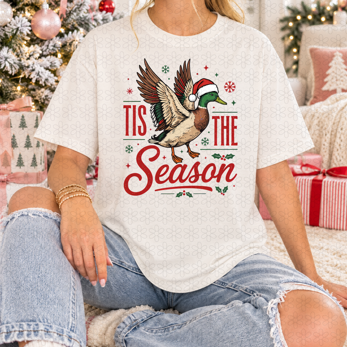 Tis The Season Mallard Completed Tee