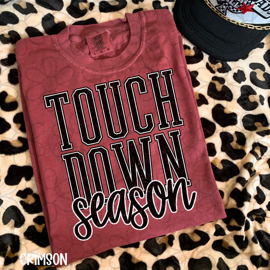 Touchdown Season Black & White Kids Completed Tee