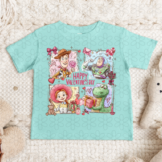 Toys Story Happy Valentines Day Kids Completed Tee