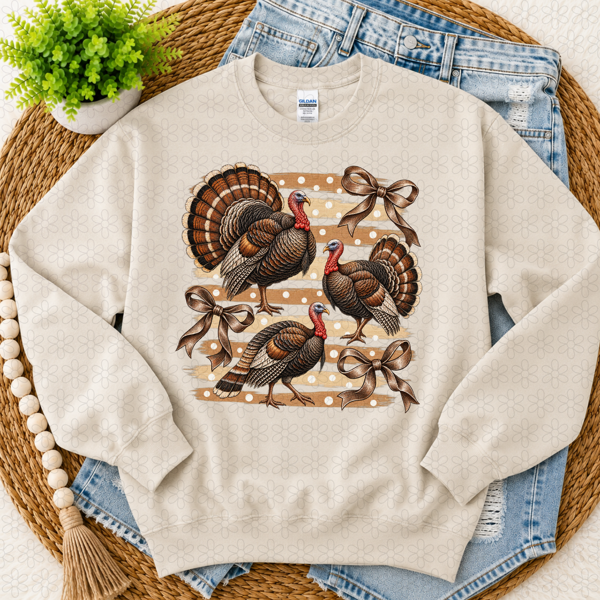 Turkey Polka Dot Coquette Completed Tee