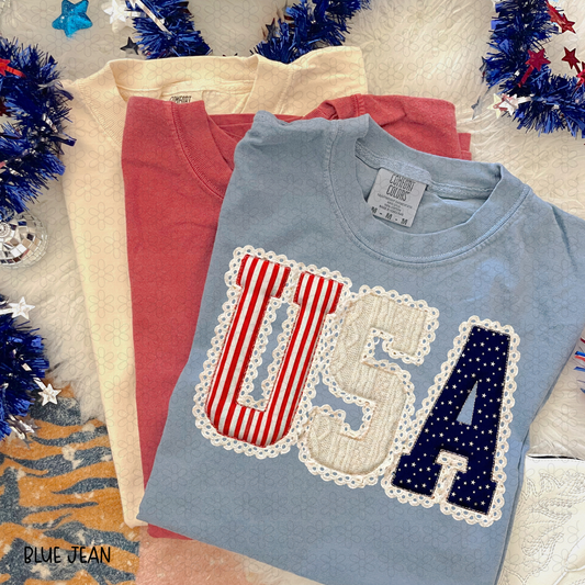 USA- No Bow Completed Tee