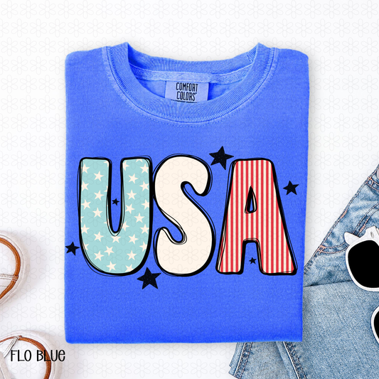 USA Stars DTF Transfer