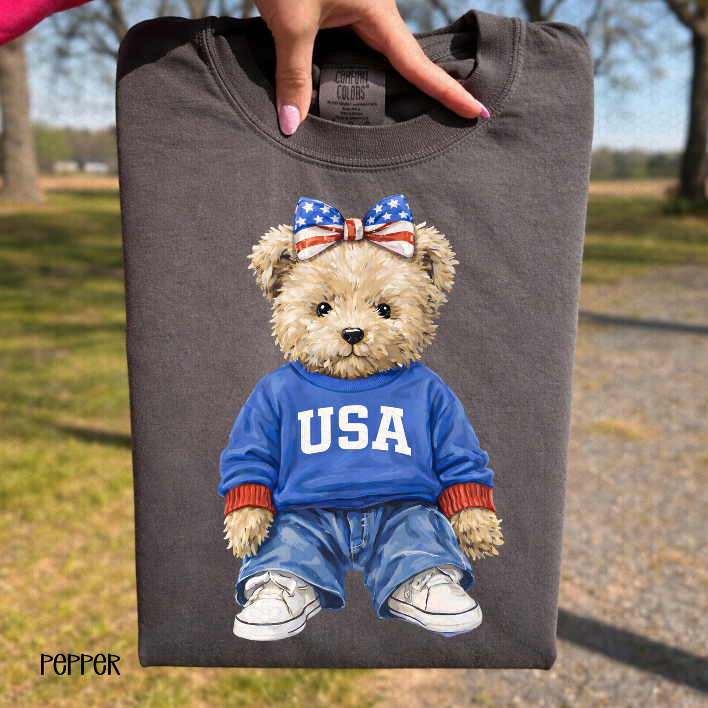 USA Teddy Bear DTF Transfer