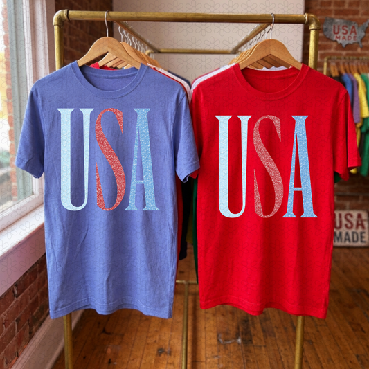USA DISTRESSED Completed Tee