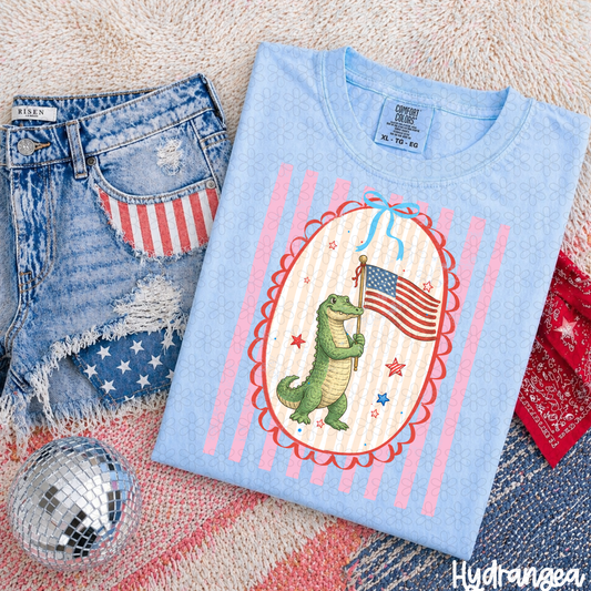 USA Gator Flag Completed Tee