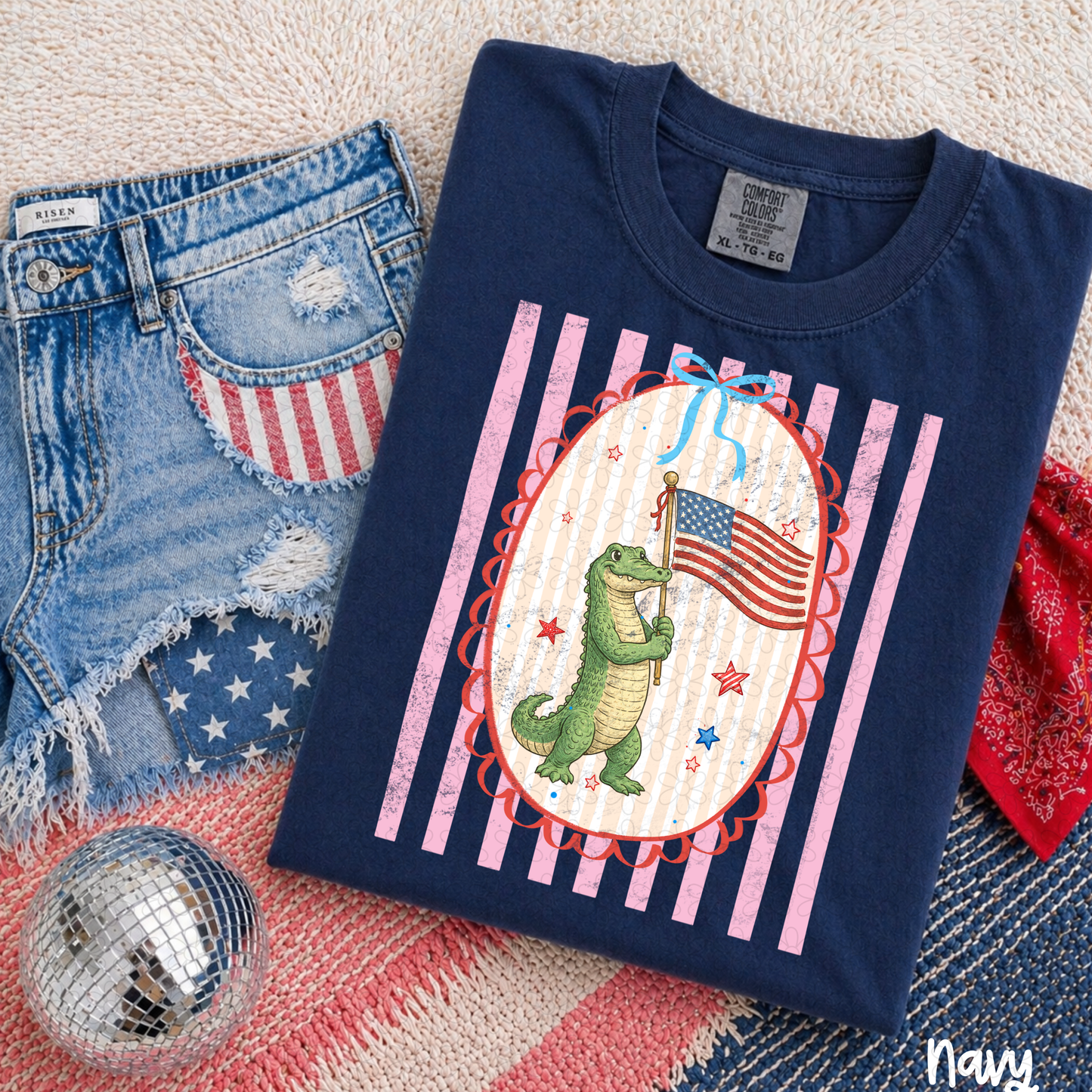 USA Gator Flag Completed Tee