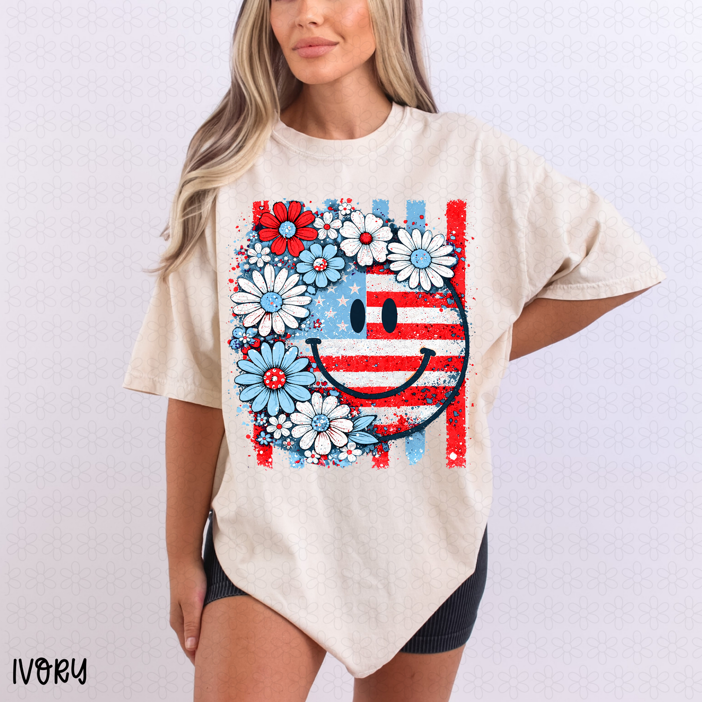 USA Smiley DTF Transfer