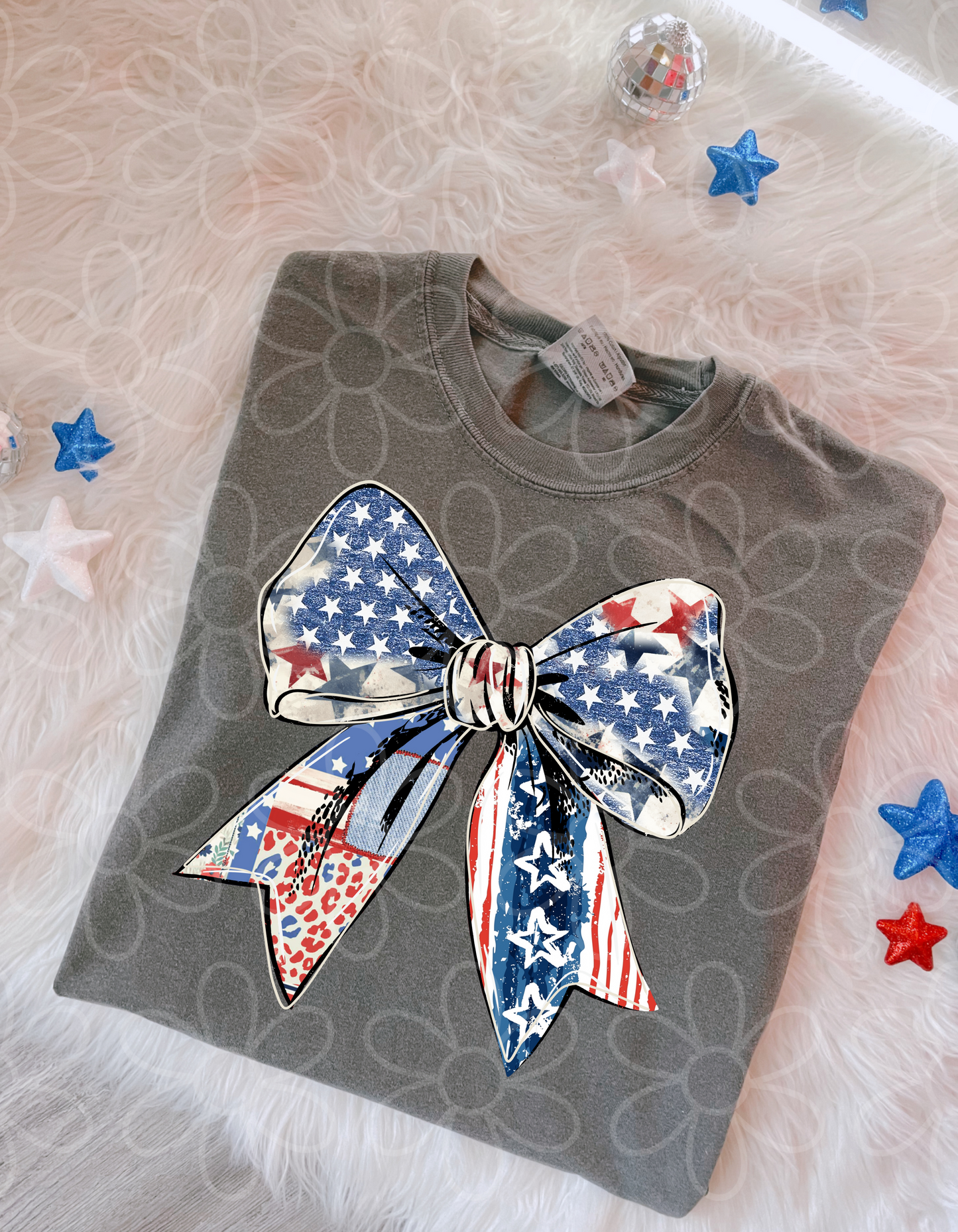 US Flag Bow DTF Transfer
