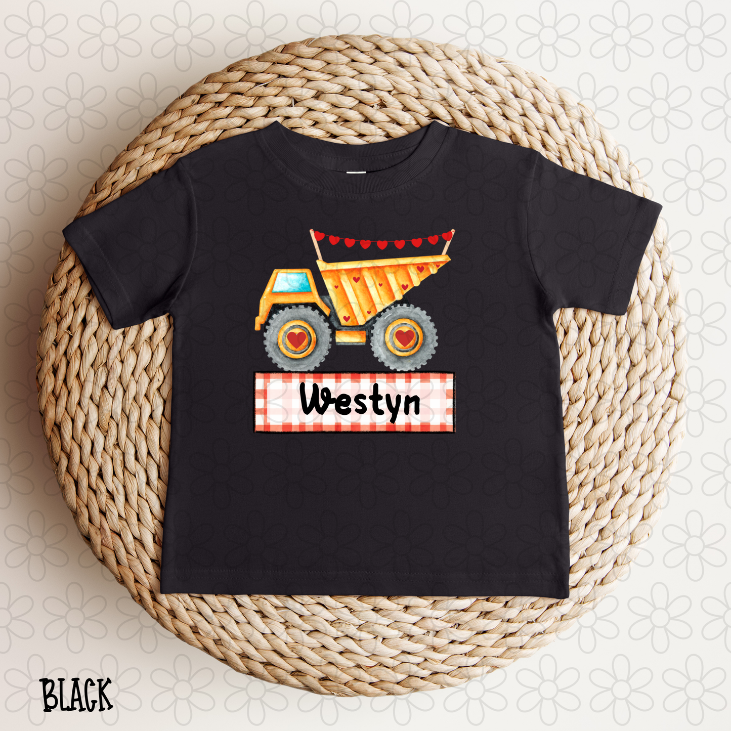 Valentines Truck Custom Name DTF Transfer