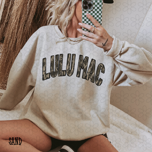 Varsity Lulu Mac Old Camo Completed Tee