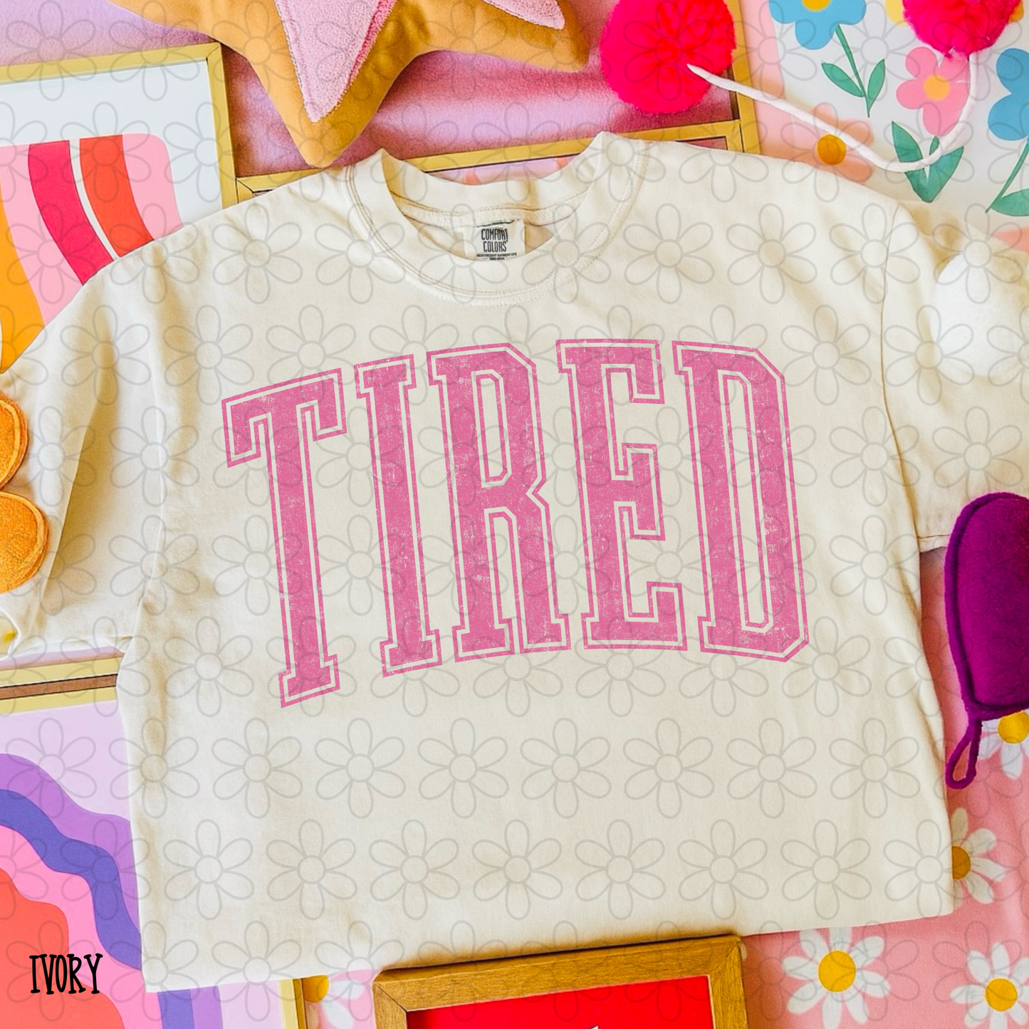 Varsity Tired Pink DTF Transfer