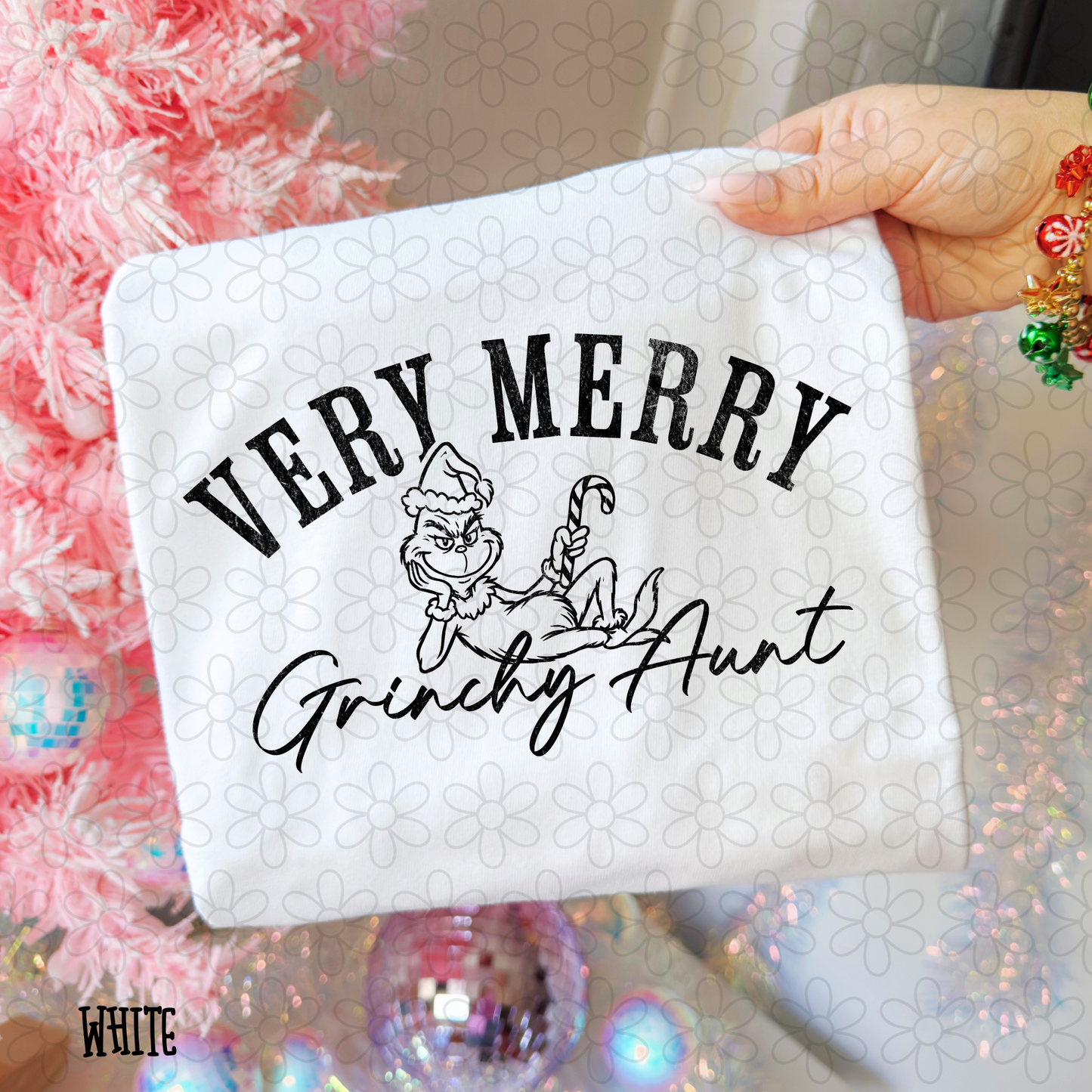 Very Merry Grinchy Name Black (Multiple Options) DTF Transfer