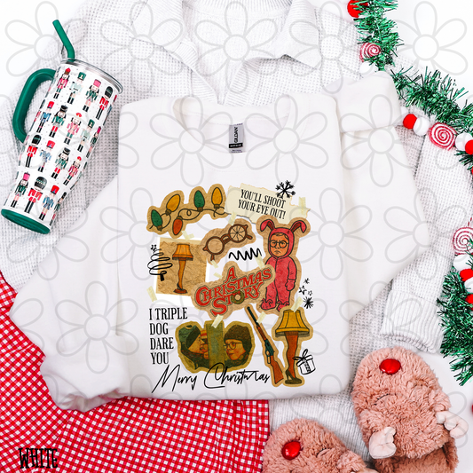 Vintage A Christmas Story Collage Kids Completed Tee