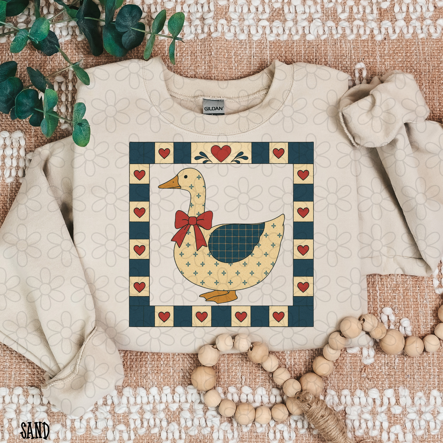 Vintage Goose Hearts Completed Tee