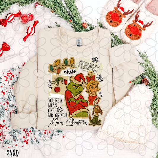 Vintage Grinch Collage Kids Completed Tee