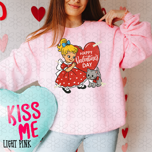 Vintage Happy Valentines Day Kids Completed Tee