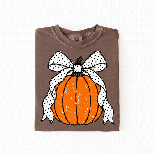 Vintage Pumpkin Coquette Completed Tee