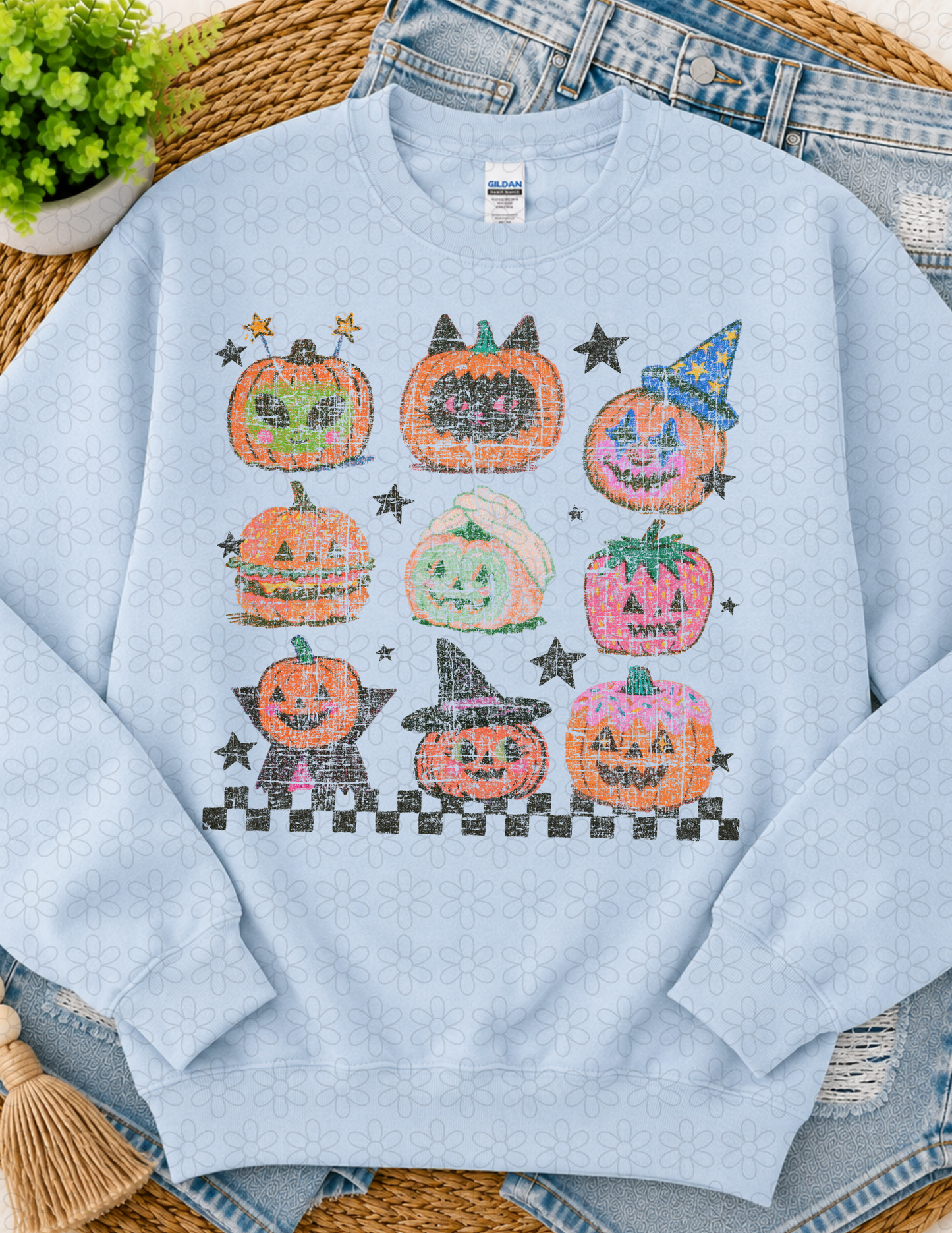 Vintage Pumpkins DTF Transfer