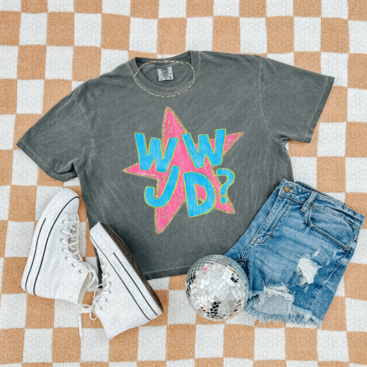 WWJD-Pink Star Completed Tee
