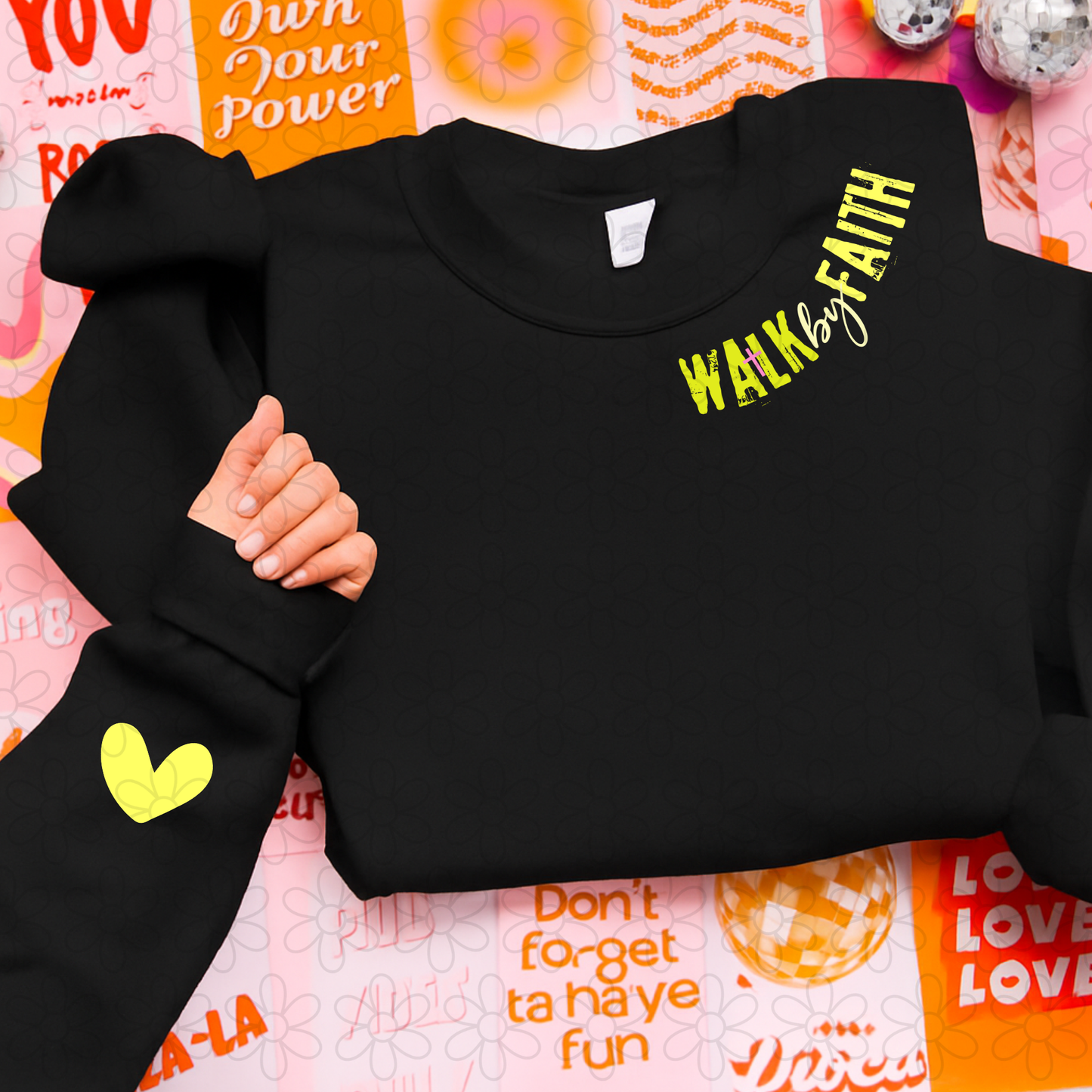 Walk By Faith Yellow Kids Completed Tee