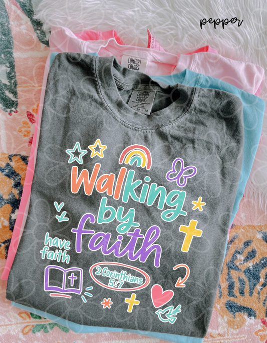 Walking By Faith Kids Completed Tee