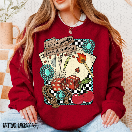 Western Life Is A Gamble I'm Just Dealing DTF Transfer