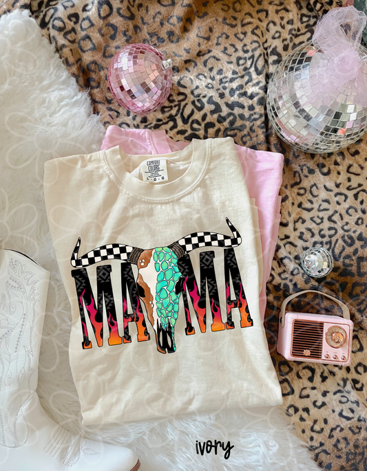 Western MaMa Flames Completed Tee