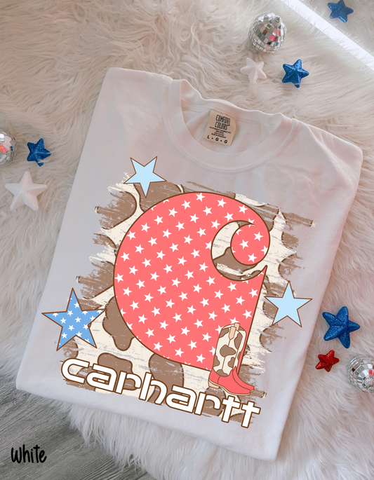 Western Patriotic Carhartt Stars Completed Tee