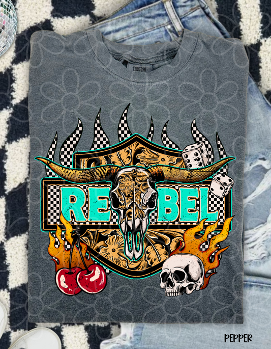 Western Rebel Checkered Completed Tee