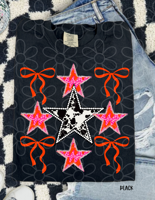 Western Stars And Bows Completed Tee