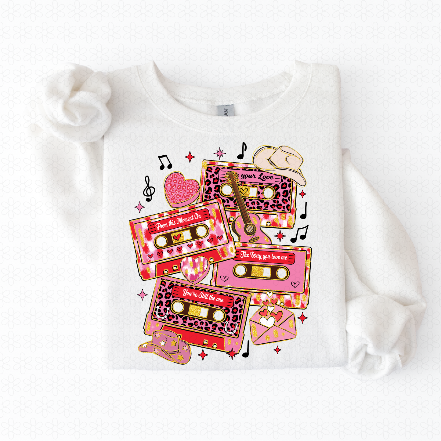 Western Valentines Cassette Tapes Completed Tee