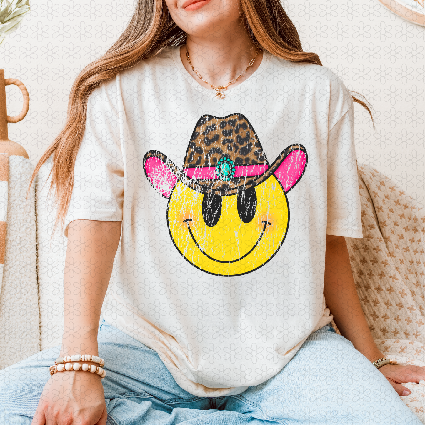 Western Smiley DTF Transfer