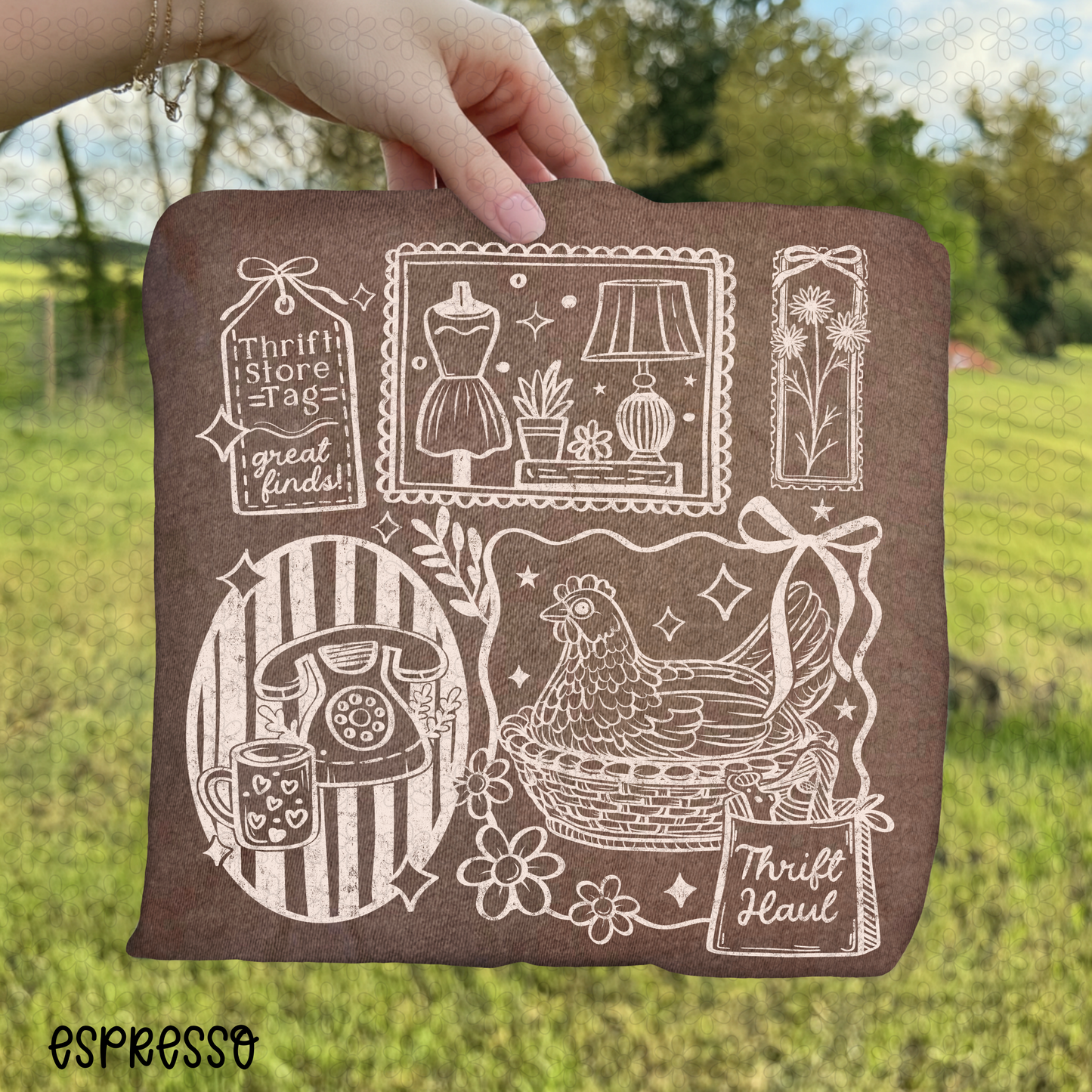 White All things Thrifting DTF Transfer