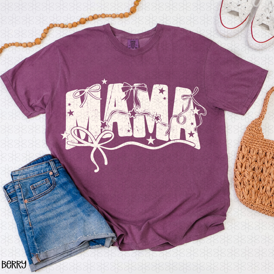 White Bow Mama Completed Tee