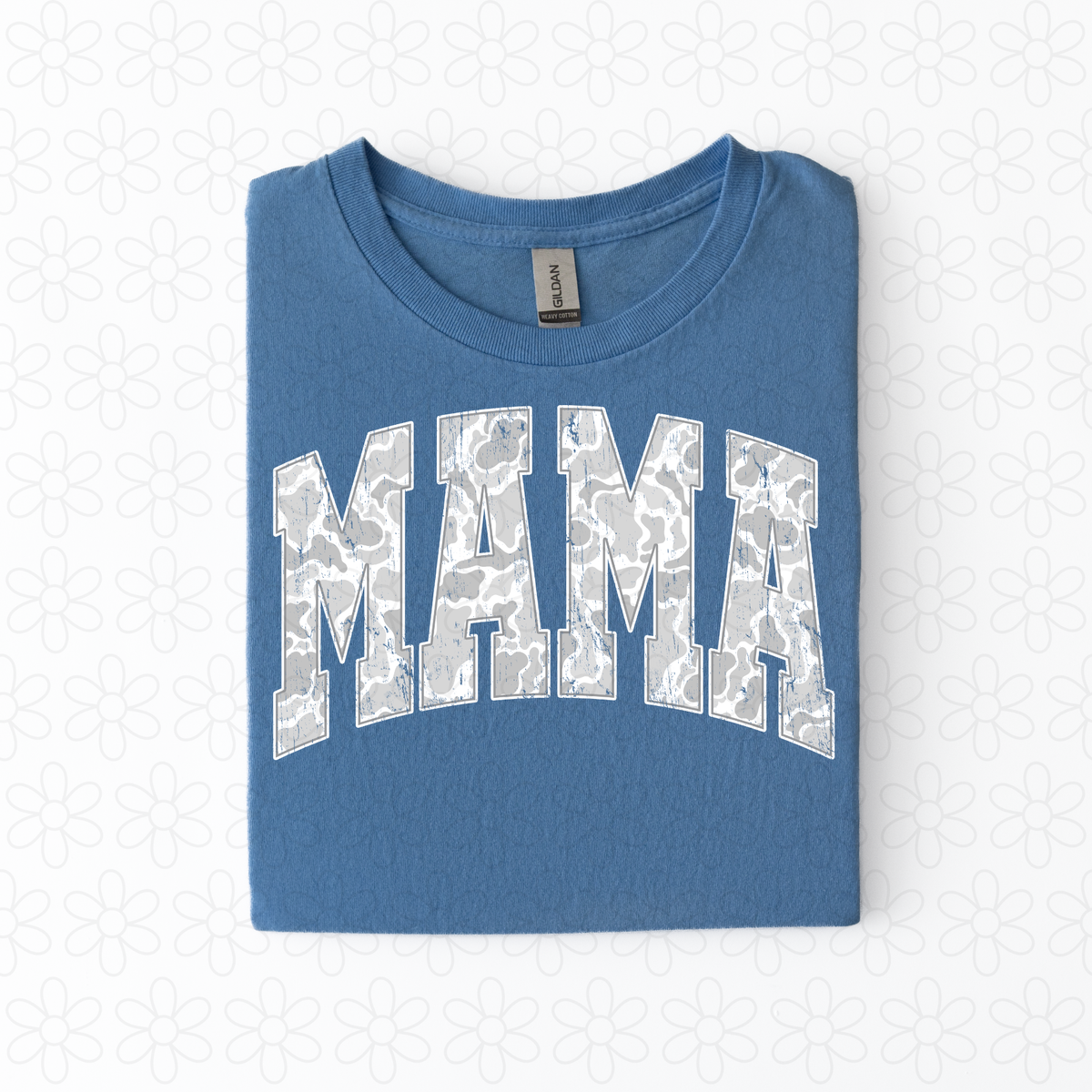 White Camo Mama Completed Tee