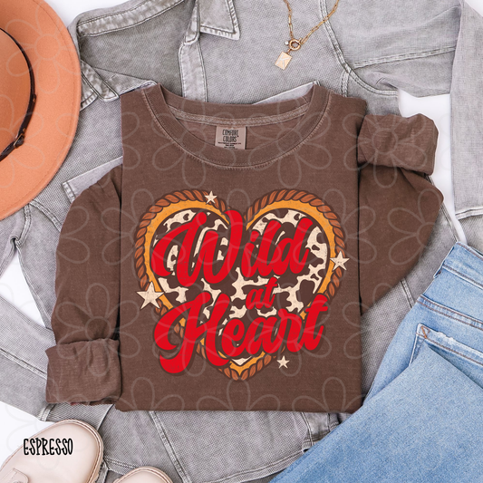 Wild At Heart Cow Print Kids Completed Tee