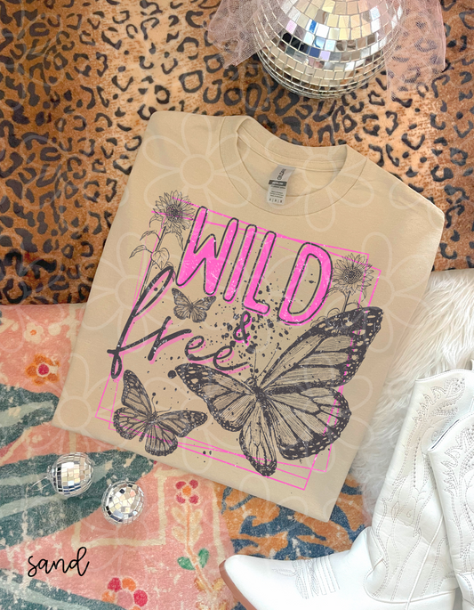 Wild & Free Butterfly Kids Completed Tee