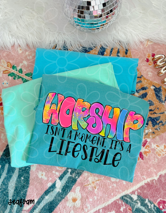 Worship Isn't A Moment, It's A Lifestyle Kids Completed Tee