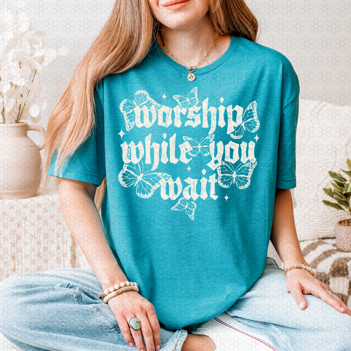 Worship While you wait (Multiple Colors) DTF Transfer