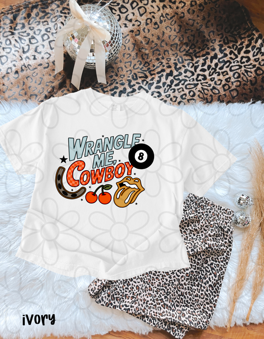 Wrangle Me Cowboy Completed Tee