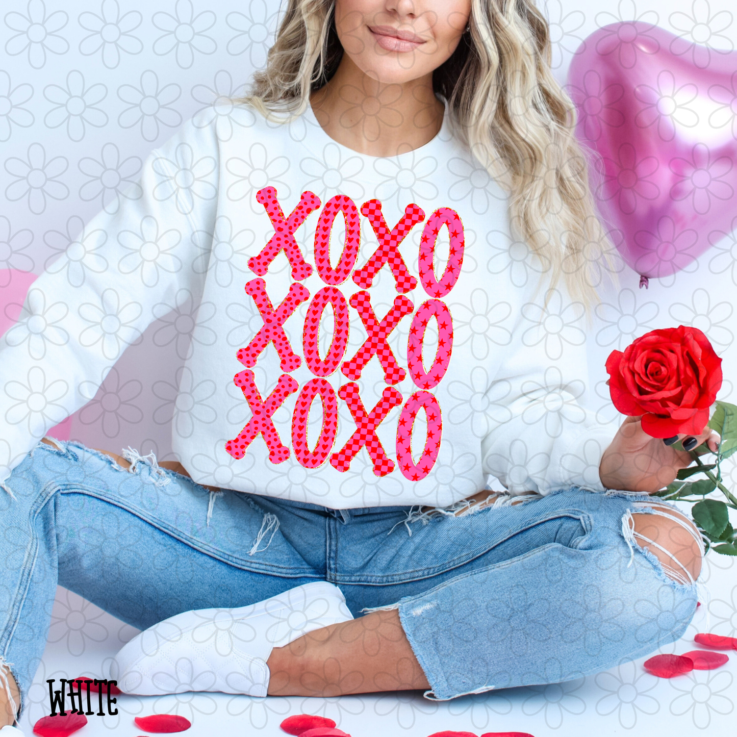XOXO Pink Patterns Kids Completed Tee