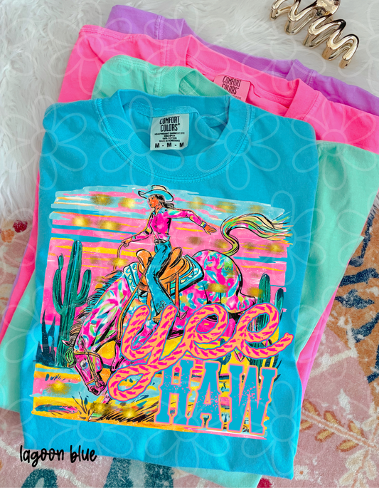 Yee Haw Cowgirl Completed Tee