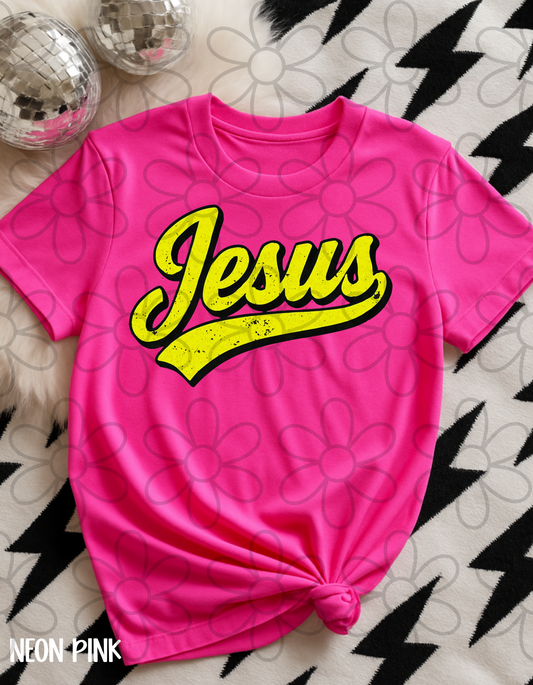 Yellow Varsity Jesus Kids Completed Tee