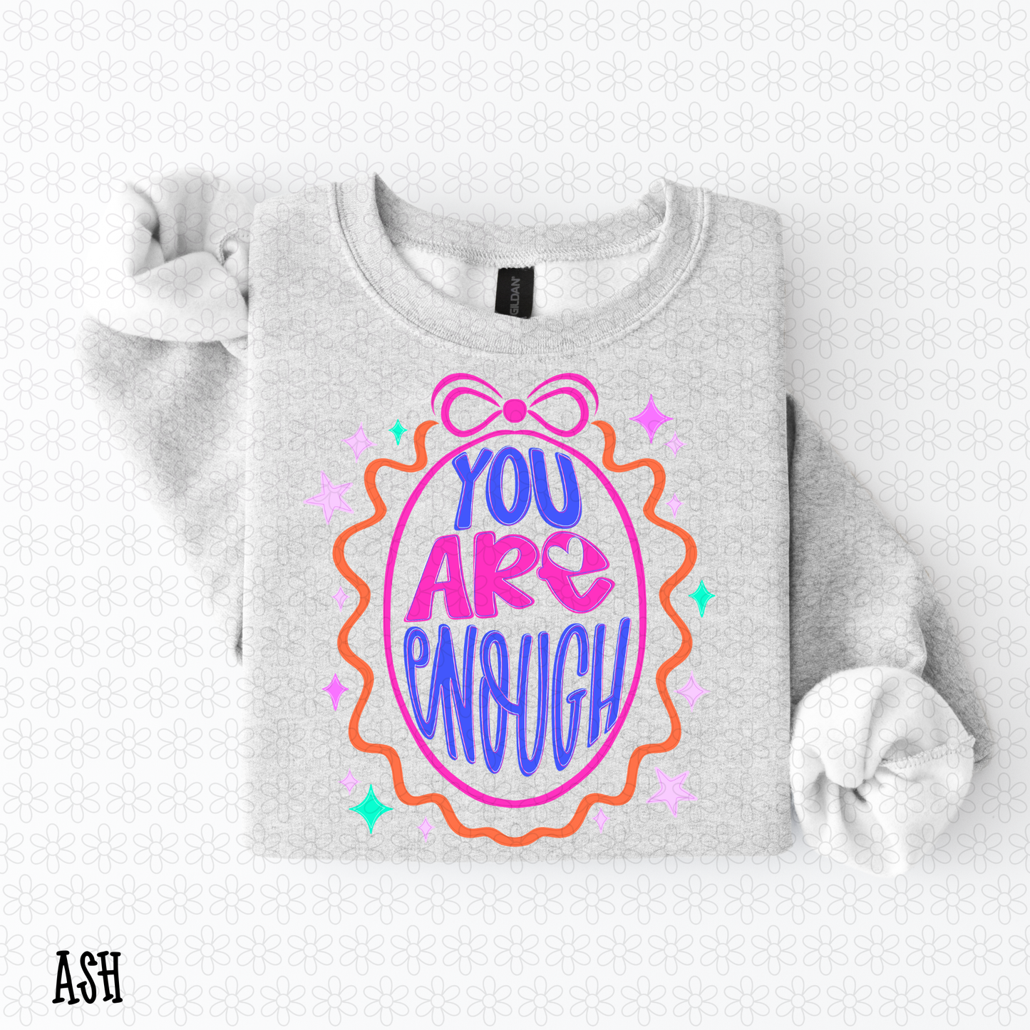 You Are Enough Circle Bow Completed Tee