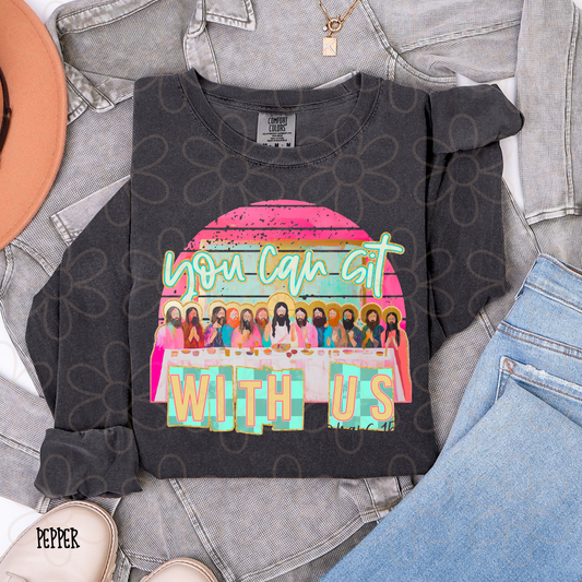 You Can Sit With Us Checkered Completed Tee