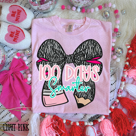 Zebra Bow 100 Days Smarter DTF Transfer