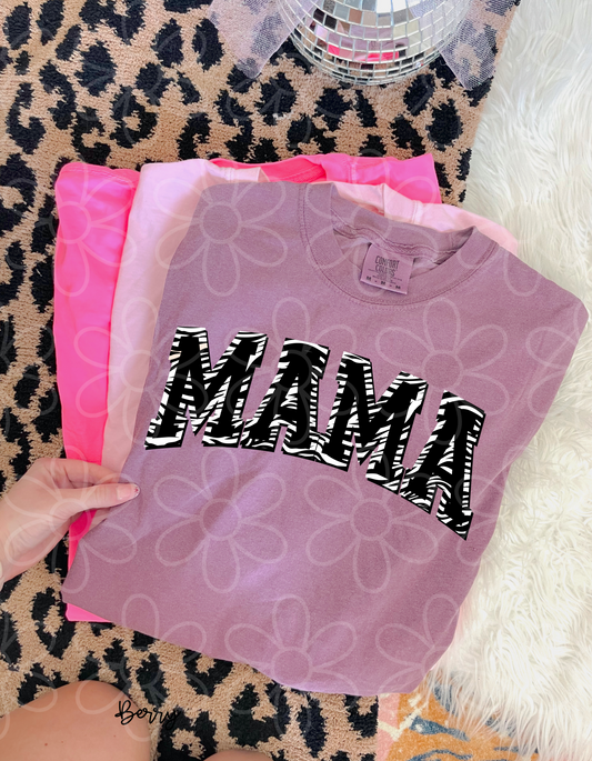 Zebra Mama Completed Tee