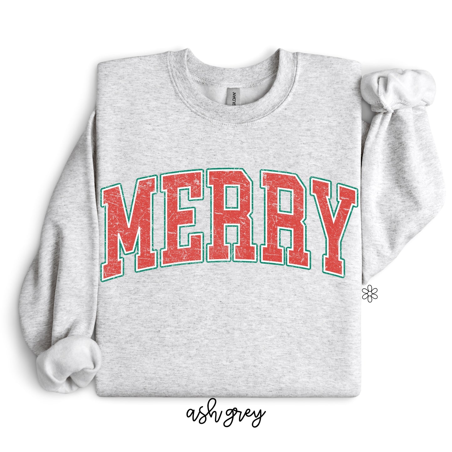 Distressed Merry Completed Tee