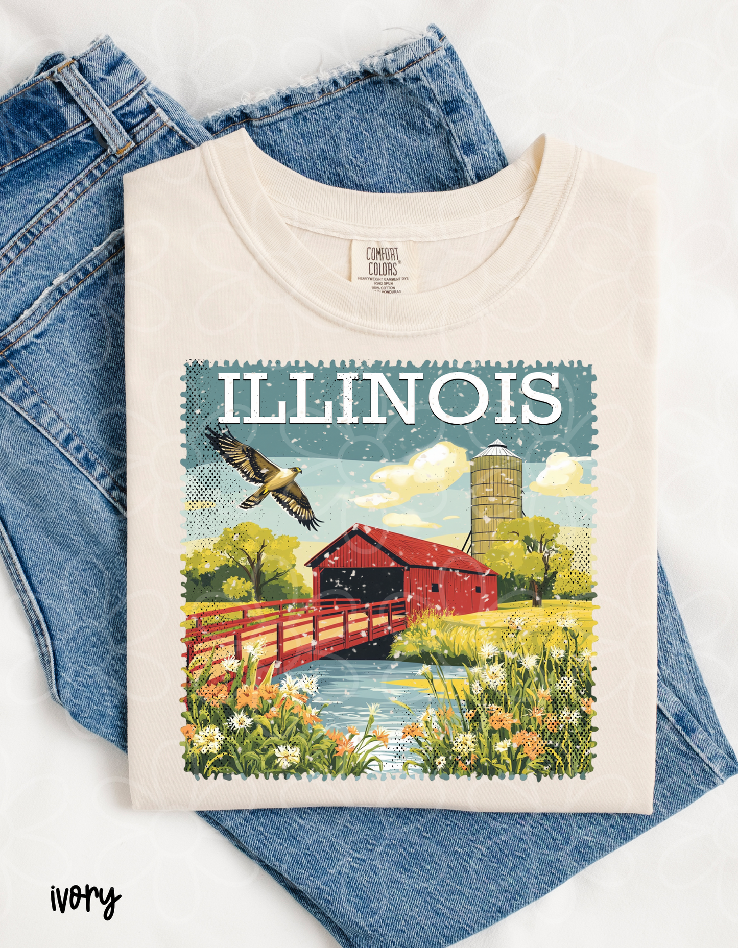 Distressed States - Multiple Options Kids Completed Tee
