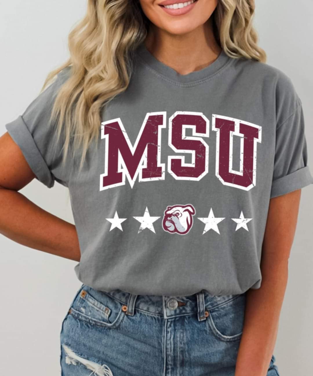 Vintage MSU Completed Tee